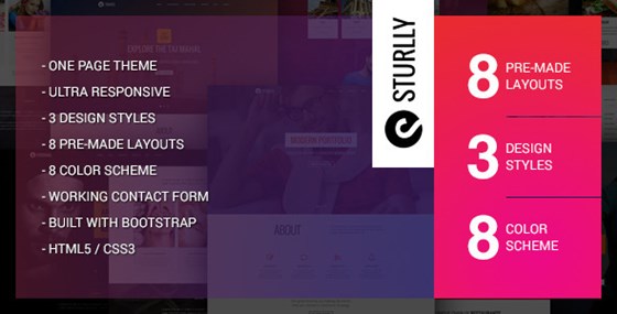 Sturlly | Responsive One Page Multi-Purpose Template: Sturlly | Responsive One Page Multi-Purpose Template