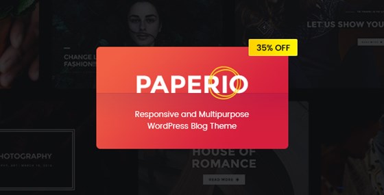Paperio - Responsive and Multipurpose WordPress Blog Theme: Paperio - Responsive and Multipurpose WordPress Blog Theme